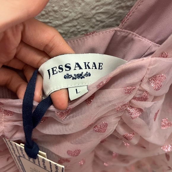 NWT JessaKae Valentina Dress L Blush Pink Cottagecore Fairy Romantic Midi Party - Picture 5 of 11